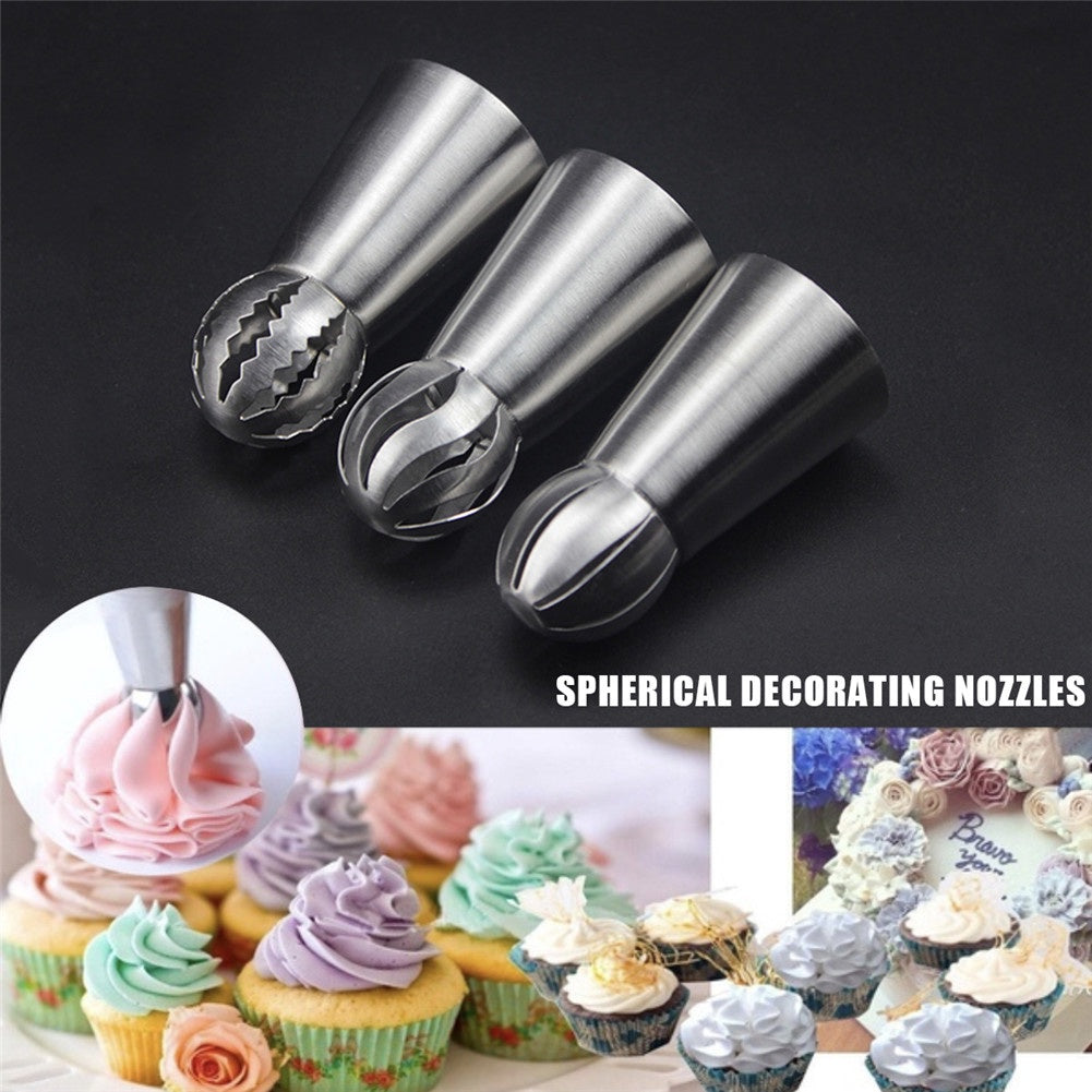 Spritstyllar stora i rostfritt stål 3-pack 6,1x3,3 cm