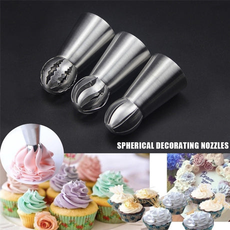 Spritstyllar stora i rostfritt stål 3-pack 6,1x3,3 cm