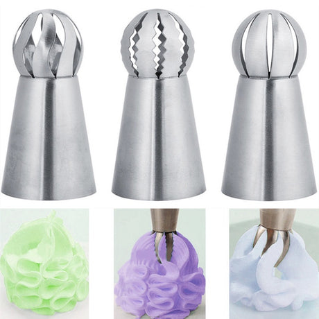 Spritstyllar stora i rostfritt stål 3-pack 6,1x3,3 cm