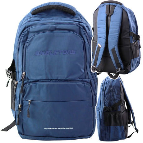 Stadryggsäck 35L navyblå 48x33x22 cm med 9 fickor