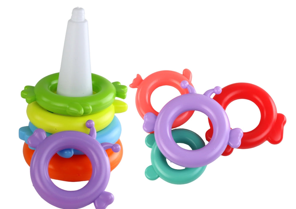 Stapelleksak enhörning pyramid med 8 ringar 29 cm, från 12 mån