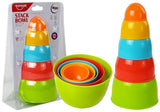 Staplingskoppar pyramid för barn 12+ mån, färgglada 8-pack