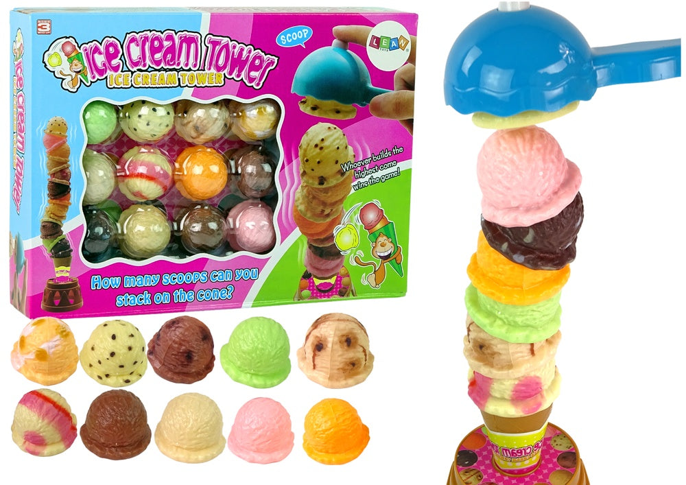 Staplingsspel Ice Cream Tower med glasskulor 2-4 spelare 3+ år