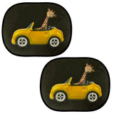 Statisk solskyddsgardin bilfönster 2-pack giraffmönster 44x36 cm
