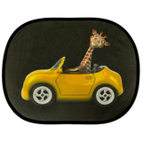Statisk solskyddsgardin bilfönster 2-pack giraffmönster 44x36 cm