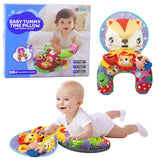 Stödjande babykudde för magläge 48x34 cm med 3 hängande leksaker