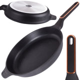Stekpanna 28 cm gjuten aluminium non-stick, svart, för induktion