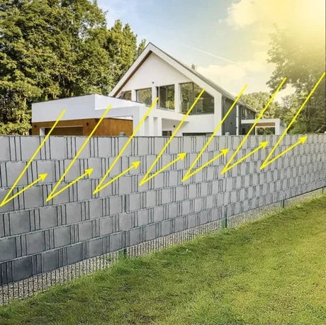 Stängselband PVC 19 cm x 35 m grå UV-beständigt inkl 25 klipp