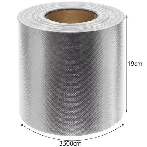 Stängselband PVC 19 cm x 35 m grå UV-beständigt inkl 25 klipp