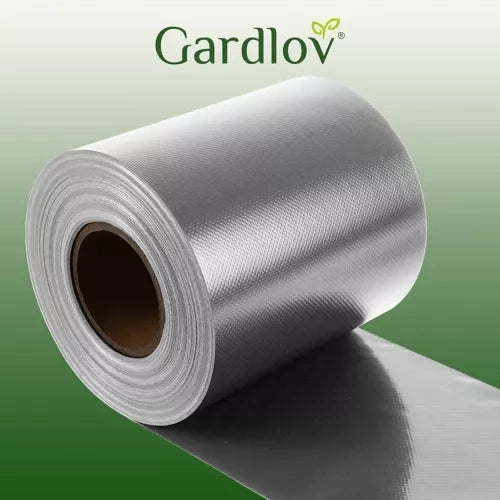 Stängselband PVC 19 cm x 35 m grå UV-beständigt inkl 25 klipp