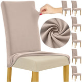 Stolsöverdrag 6-pack elastiska beige 65x40x35 cm universella