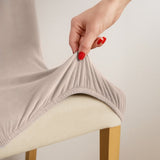 Stolsöverdrag 6-pack elastiska beige 65x40x35 cm universella