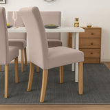 Stolsöverdrag 6-pack elastiska beige 65x40x35 cm universella