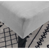 Stolöverdrag velourpolyester grå universell passform ryggstöd 65 cm