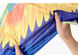 Stor drake i nylon 140x250 cm med handtag och styrlina