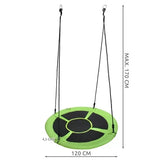 Storkbo hänggunga 120 cm 150 kg väderbeständig grön/svart