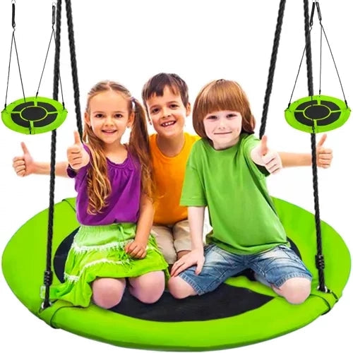 Storknäste gunga 100 cm grön/svart 150 kg väderbeständig inkl kit