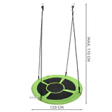 Storknäste gunga 100 cm grön/svart 150 kg väderbeständig inkl kit