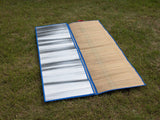 Strandmatta halm 150x170 cm med aluminiumundersida bärhandtag