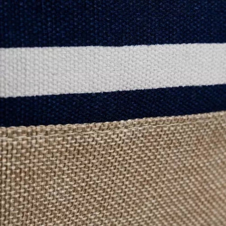 Strand- och picknickväska 22 l 34x48x14 cm marinblå/vit med mini plånbok