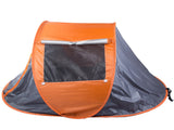 Strandtält pop-up UV-skydd grå/orange 210x130x85 cm