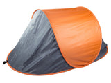 Strandtält pop-up UV-skydd grå/orange 210x130x85 cm