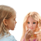 Stylinghuvud frisyrdocka med roterande huvud, kam & 8 hårspännen