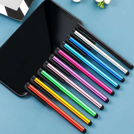 Stylus touchpenna 10-pack metallic 10 cm för smartphone surfplatta smartklocka