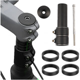 Styrstamsförlängare 28,6 mm (1-1/8) A-head svart, set med ringar
