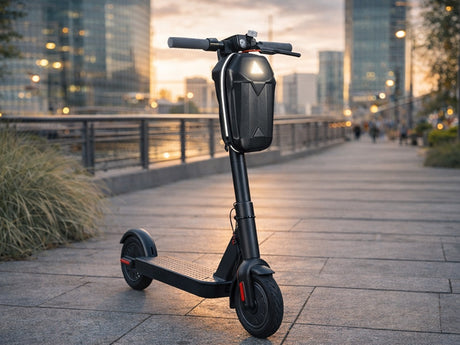 Styrväska för elscooter 5L vattenavvisande EVA/PU med reflex, svart