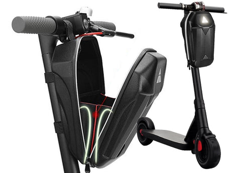 Styrväska för elscooter 5L vattenavvisande EVA/PU med reflex, svart