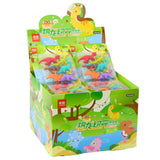 Suddgummi dinosauriefigurer 6-pack, blandade färger och mönster
