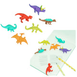 Suddgummi dinosauriefigurer 6-pack, blandade färger och mönster