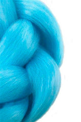 Syntetiska hårflätor blå 60 cm värmetålig fiber
