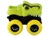 T-Rex dinosauriefriktionsfordon grön 12 cm med gummihjul 3+