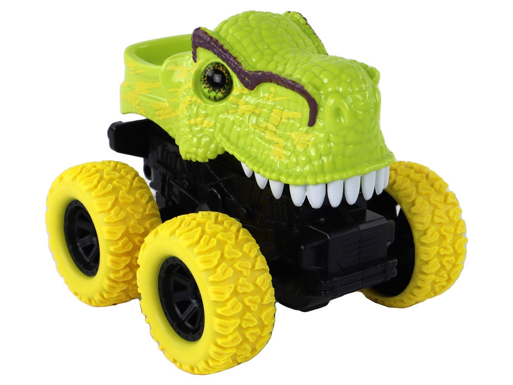 T-Rex dinosauriefriktionsfordon grön 12 cm med gummihjul 3+