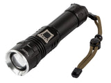 Taktisk LED-ficklampa CREE XHP160 zoom USB-C IPX5