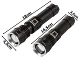 Taktisk LED-ficklampa CREE XHP160 zoom USB-C IPX5