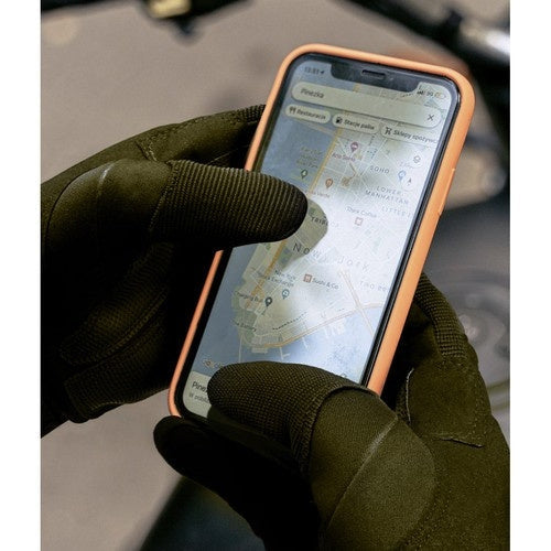 Taktiska handskar touchscreen femfinger khaki storlek L 1 par