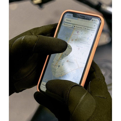 Taktiska handskar touchscreen femfinger khaki storlek L 1 par
