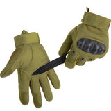 Taktiska handskar touchscreen femfinger khaki storlek L 1 par