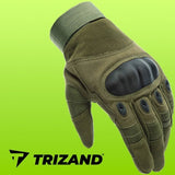 Taktiska handskar touchscreen femfinger khaki storlek L 1 par