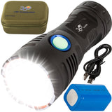 Taktisk ficklampa CREE XHP90 + COB 5000 lm USB-C IPX5