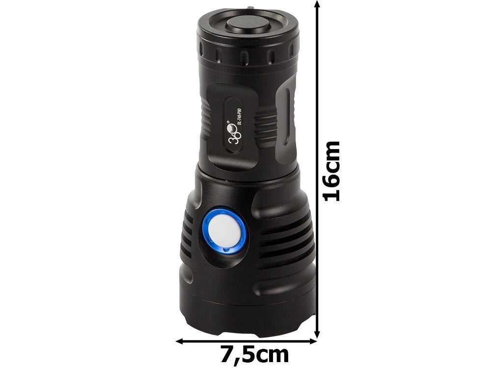 Taktisk ficklampa CREE XHP90 + COB 5000 lm USB-C IPX5