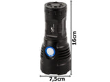 Taktisk ficklampa CREE XHP90 + COB 5000 lm USB-C IPX5
