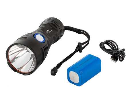 Taktisk ficklampa CREE XHP90 + COB 5000 lm USB-C IPX5