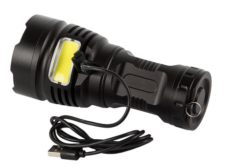Taktisk ficklampa CREE XHP90 + COB 5000 lm USB-C IPX5