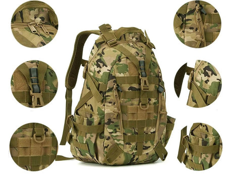 Taktisk ryggsäck 30 l 800D Oxford MOLLE moro 50x35x20 cm