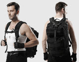Taktisk ryggsäck 35L vattentålig MOLLE 5 fack svart + patch