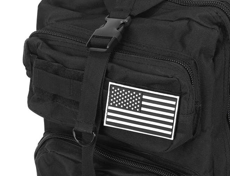 Taktisk ryggsäck 35L vattentålig MOLLE 5 fack svart + patch